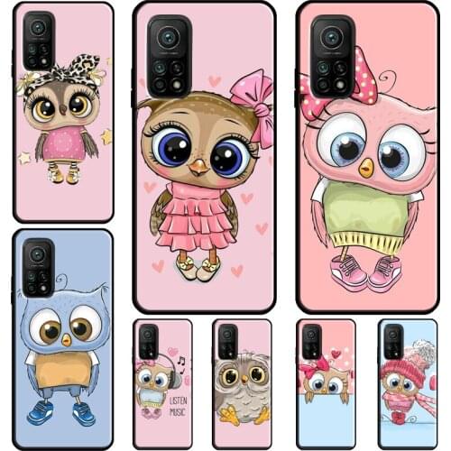 Cute cartoon animal Owl Back Cover For POCO F3 M3 POCO X3 Pro Case For Xiaomi Mi 11 Lite Note 10 Mi 9T 10T Pro