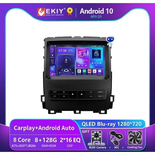 EKIY DSP Autoradio Android 10 For Toyota Land Cruiser Prado 120 2004 - 2009 Car Radio Multimedia Video Player GPS Navigation DVD