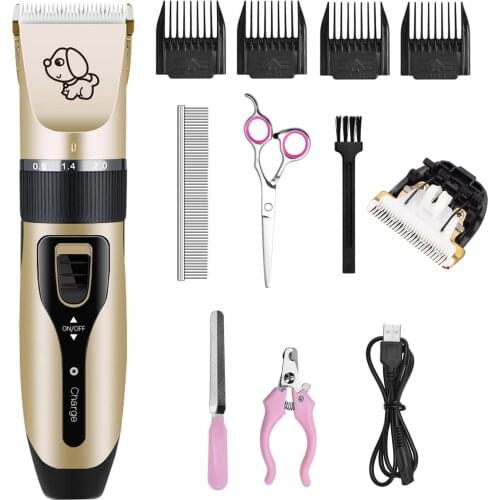 Electrical Cat Hair Trimmer USB Charging Pet Hair Clipper Rechargeable Low-Noise Cat Hair Remover Grooming Hair Cutter Machine