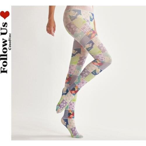 Japanese Patchwork Printed Pantyhose Tights Women Fashion Lolita Kawaii Body Shaping Underwear Bottoming Stockings Sexy Leggings
