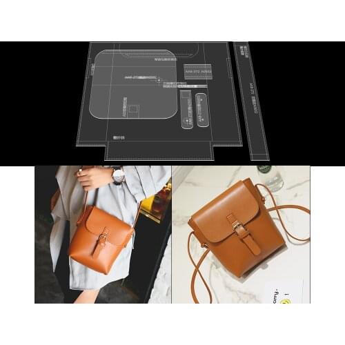 Leather satchel acrylic specially made template pattern Ladies single shoulder bag drawing DIY handmade