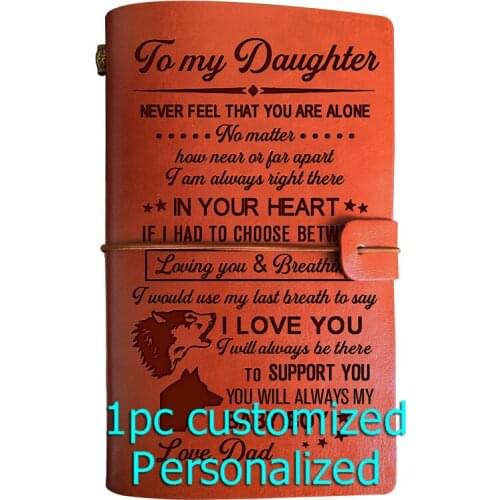 Engraved Leather journal personalized gifts to my husband BJ256 Customized Notebook A5 Dropshipping Supplier US Store Diary