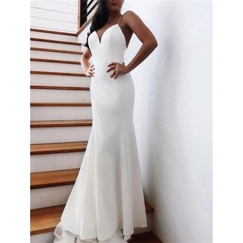 2020 New Wedding dresses Sweetheart Spaghetti Straps Backless Mermaid Backless Dropped Custom-Made wedding Dresses