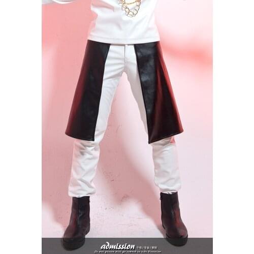 27-44 ! New 2019 Dj costume male ds mens clothing personality slim leather pants male trousers plus size singer costumes