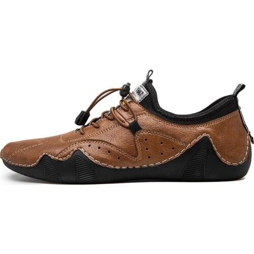New Men Casual Shoes For Men Retro Lace Up Round Toe British Shoes Suit Mens High Quality Shoes