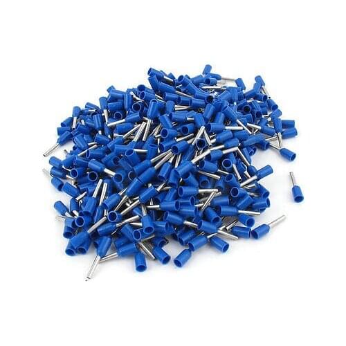 500 Pcs Wire Crimp Terminal Insulated Bootlace Ferrule Blue E7508 20AWG 0.75mm2