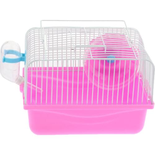 Pet Shuttle Transportation Box Small Animal Carrier 23x17.5x16cm, with Wheel Bottle Dish