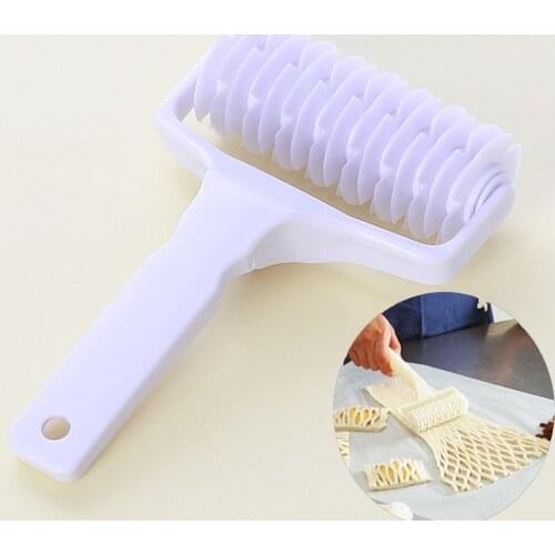 Pie Pizza Cookie Cutter Pastry Plastic Baking Tools Bakeware Embossing Dough Roller Lattice Cutter Craft Kitchen Tools