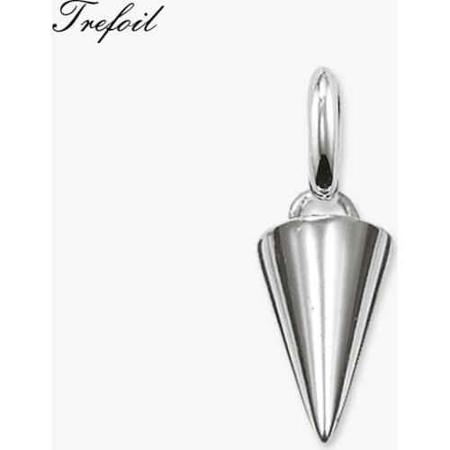 Karma Beads Pendant Spike Charm, Fashion Jewelry 925 Sterling Silver Trendy Gift For Women Men Boy Girls Fit Necklace 2018 New
