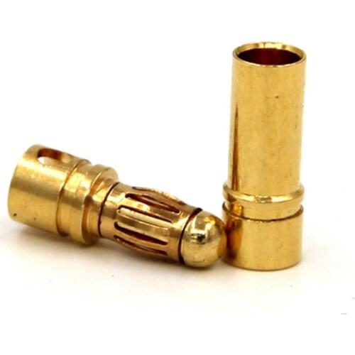 3.5MM Banana Plug 35A 7U Thick Gold Plating DIY Model Motor Adjustable Battery Plugs Connector Accessories