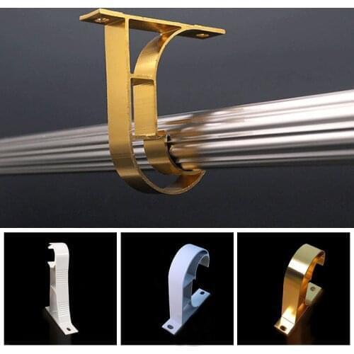 Roman Curtain Pole Top Mounting Bracket Side Mounting Bracket Aluminum Alloy Thickened Curtain Accessories Heavy Curtain Bracket