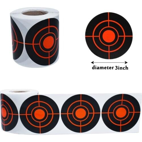 Splatter Targets for Shooting 3 Inch Reactive Paper Target Stickers 200 Self Adhesive Target Roll for BB Gun, Pellet Gun, Airsof