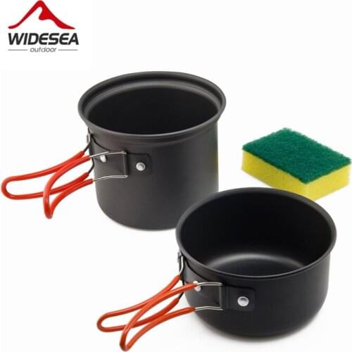 Widesea camping tableware outdoor cooking set camping cookware travel tableware pincin set hiking cooking utensils cutlery