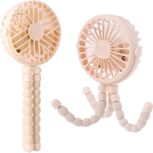 Mini Stroller Fan,600mAh Personal Portable Desk Handheld Baby Bed Car Seat Fan USB Rechargeable Battery Operated Fan