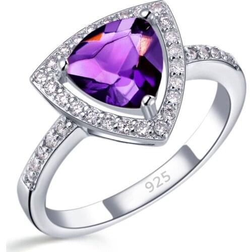 Fat Triangle Cubic Zirconia 925 Sterling Silver Jewelry CZ Stone Finger Rings US Size6-9 Fast Shipping Nice Accessories