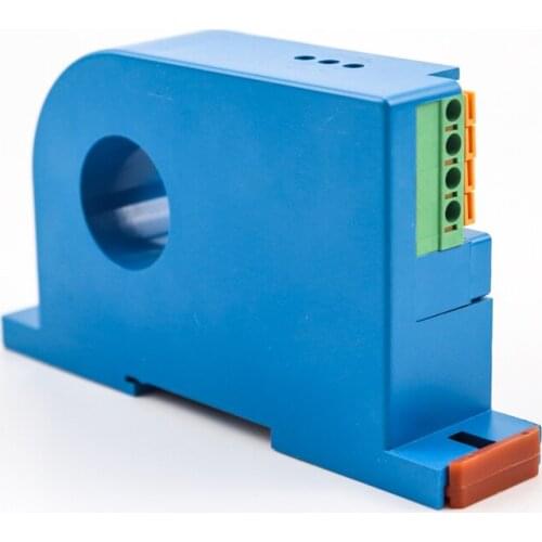 0-400A input 35mm din rail 4 20ma 0-10V dc output hall closed loop current sensor transmitter