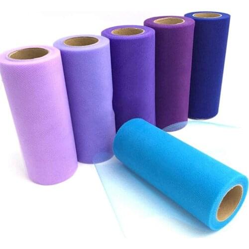 1pcs/lot 6''X25yards Tulle Roll Spool Tutu skirt Wedding Decoration Organza Laser DIY Birthday Party Supplies