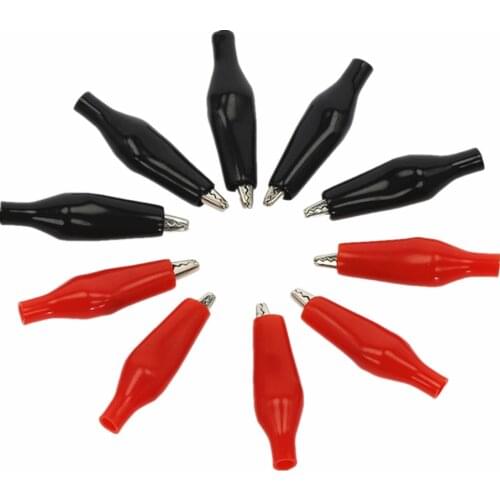10pcs 2.8CM Insulation Boot Metal Alligator Clip Electric Test 28MM Lead colorful small crocodile clamp