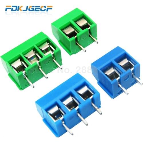 10Pcs/lot KF301-5.0-2P KF301-3P Pitch 5.0mm Straight Pin 2P 3P Screw PCB Terminal Block Connector 2PIN 3PIN