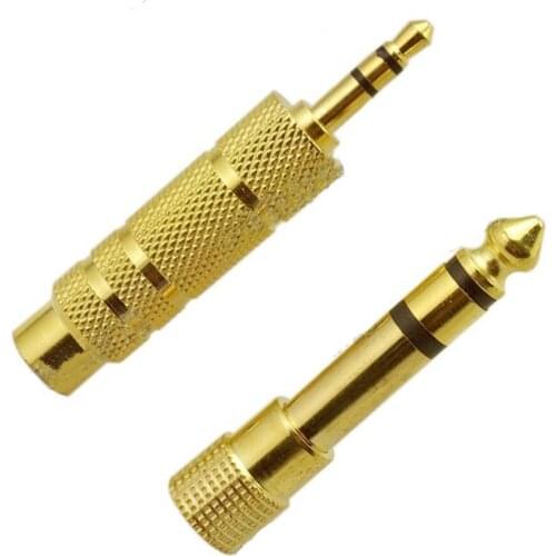 5Pairs of Stereo Microphone Guitar Cable Audio Converter Adapter Coupler Connector 3.5mm to 6.35mm and 6.35mm to 3.5mm