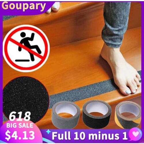 5M Stair Floor Anti Slip Tape PVC Warning Tape Strong Grip Black Yellow Safe Walking Non Slip Matte Tapes