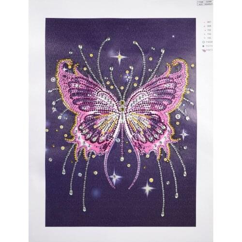 5D Special Shaped Partial Drill Diamond Painting Purple butterfly Diamond Embroidery Cross Stitch Diamond Mosaic