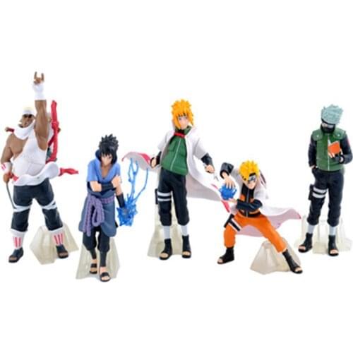 Anime Na 32th generation Uh Sasuke Hatake Kakashi Uzumaki Na Figure PVC Action Model Toy Figure Doll 5pcs/lot 12cm