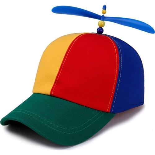 Fashionable Colorful Bamboo Dragonfly Patchwork Baseball Cap Adult Helicopter Propeller Funny Adventure Dad Hat