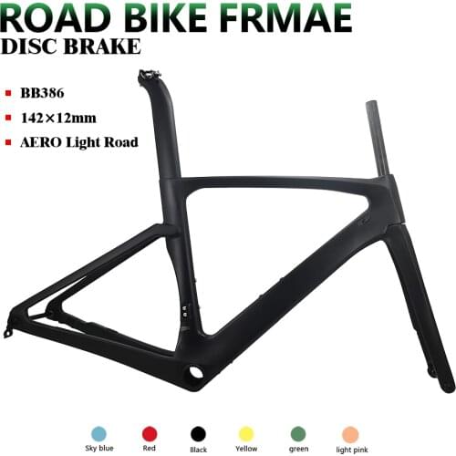2021 CW New Aero Carbon Road Bike Frame Disc Brake 700C Bicycle Frame Set All inner cable Fork Thru Axle 100mm