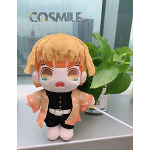 Demon Slayer Kimetsu no Yaiba Agatsuma Zenitsu 20cm clothes doll plush toy cute and lovely collection gift limit
