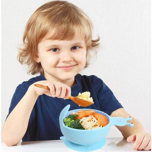 Creative Kids Dish Non-slip Design Large Capacity BPA Free Children Training Dining Bowl Toddler Dinner Tableware