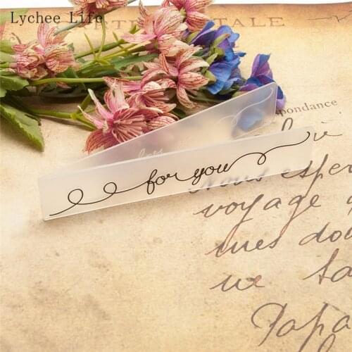 Lychee Life Letter Embossing Folders Plastic For Scrapbooking DIY Template Fondant Cake Photo Album Card Making
