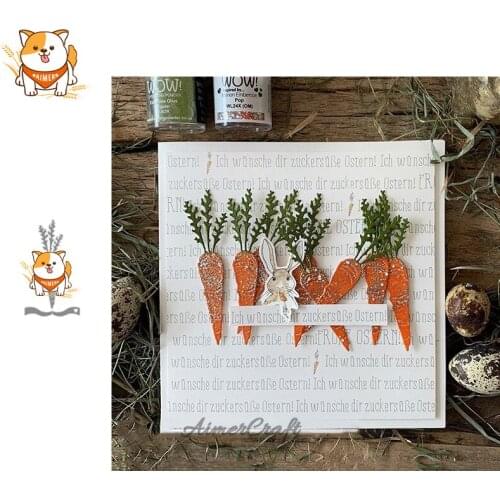 Carrot Vegetable Metal Cutting Dies Scrapbooking Stencil DIY Decorative Embossing Craft Die Cuts Card Making New Dies For 2020