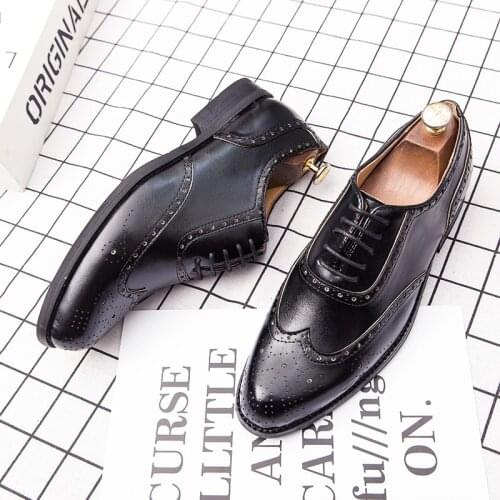 Mens Patent Leather Loafers Breathable Casual Shoes Lace-up Oxford Shoes Plus Size Business Dress Shoes Party Wedding Shoes