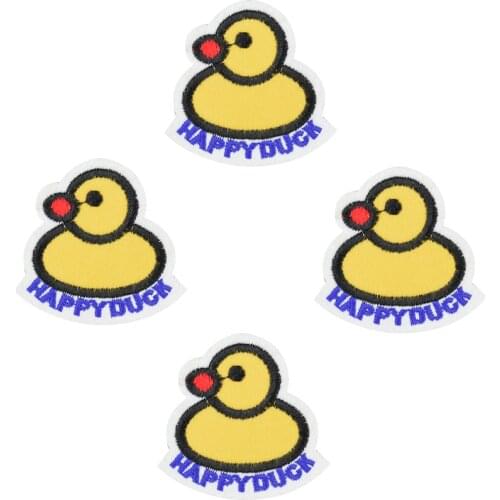 Diy Duck patches for clothing iron embroidered patch applique iron on patches sewing accessories badge stickers for clothes bags