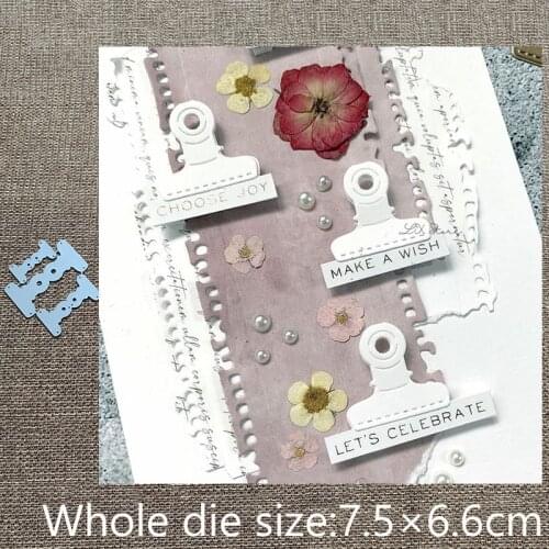 New Design Craft Metal stencil mold Cutting Dies clamp clips decoration scrapbook die cuts Album Paper Card Craft Embossing