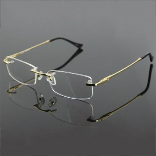 New Fashion Rimless Prescription Glasses Frame MenS RX Eyeglasses 55-18-148 4 Colors 2188