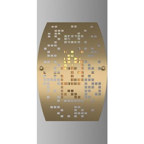 Contracted Nordic light luxury full copper LvKong art corridor bedside contracted sitting room corridor wall lamp