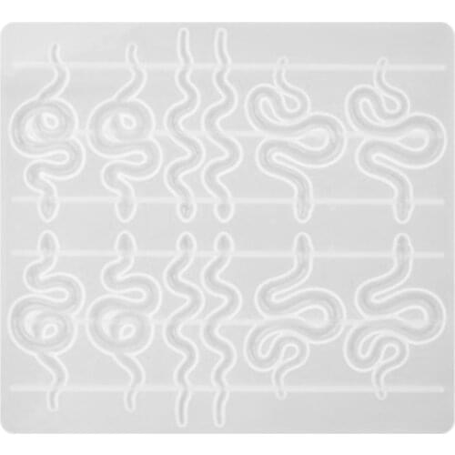 DIY Crystal Epoxy Resin Mold Snake Head Snake Earrings Silicone Earrings Mold Keychain Mirror Silicone Mold