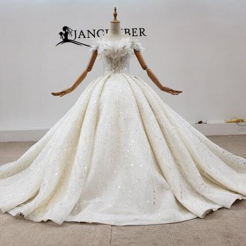 HTL1759 O-Neck With Short Sleeve Appliques Custom Wedding Dress 2020 Off The Shoulder Backless robe de mariage sirene