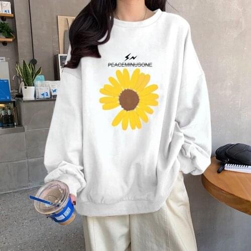 Sweater womens tide ins winter without hood and velvet thickening can not afford the ball black cool Korean loose top