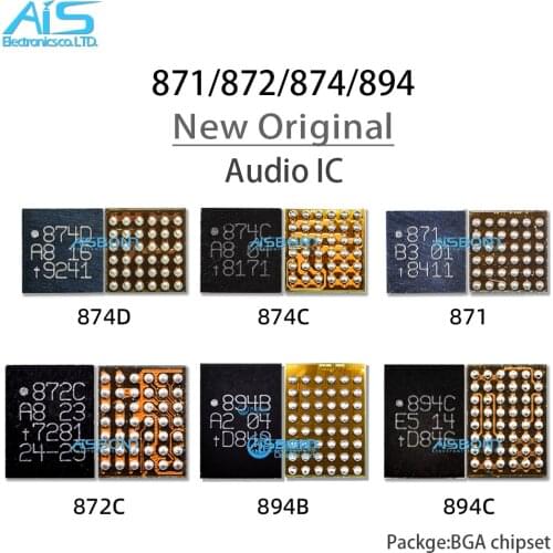 2pcs/lot 874C 872C 874D 894C 871 894B Audio code ic ring ic for Huawei P10 PRO mate10 OPPO R17 cellphone sound chip