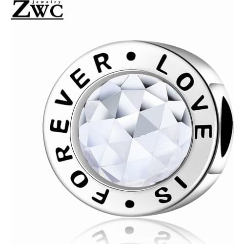 ZWC Fashion High Quality Charm Zircon Inlaid Bracelet Beads for Women Girls Party Personality Diy Bracelet Jewelry Accessories