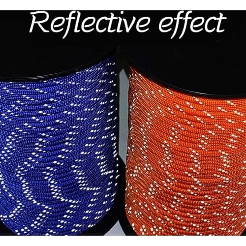 100m Reflective 7 Core 550 Paracord Rope Camping Survival Edc Outdoor Parachute Cord Lanyard