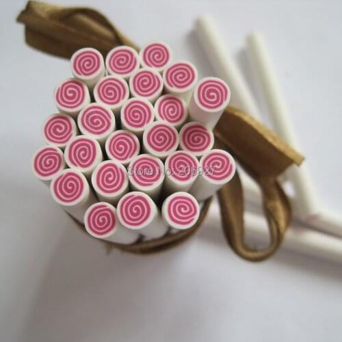 5pcs M-01 5mm Cute Cake Cane Fancy Nail Art Polymer Clay Cane Nail Art Decoration