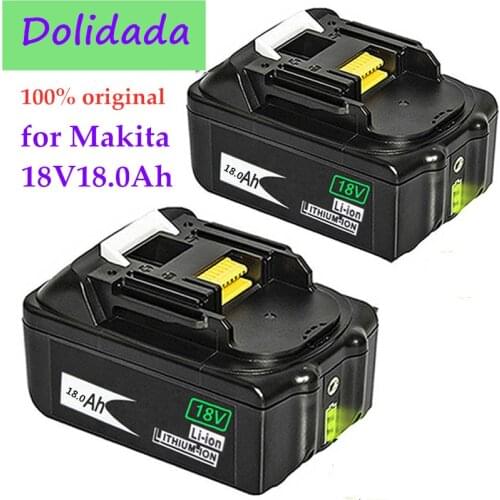 Original For Makita 18V 18000mAh Rechargeable Power Tools Battery with LED Li-ion Replacement LXT BL1860B BL1860 BL1850