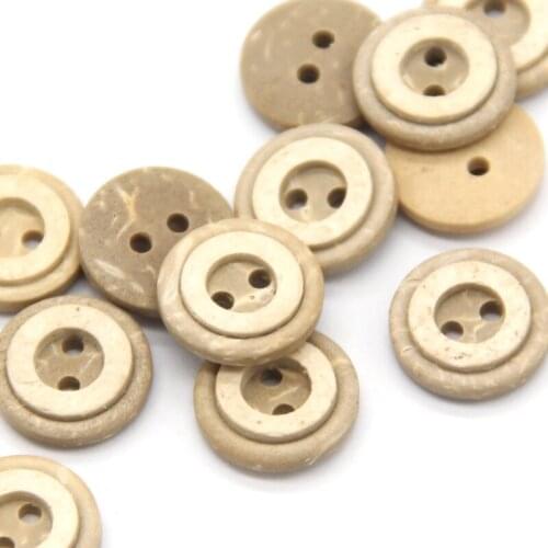 HENGC White Natural Round Wood Sewing Buttons Eco-friendly For Kids Scrapbooking DIY Crafts Decorative Accessories Wholesale