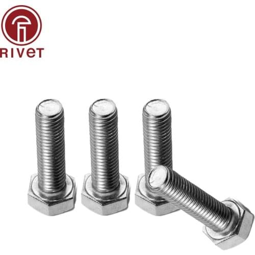 304 DIN933 (A2-70) ISO4017 M12 M14 M16 Bolts Stainless Steel Hexagonal Screws Outer Hex Bolt For Electrical Machine Equipment