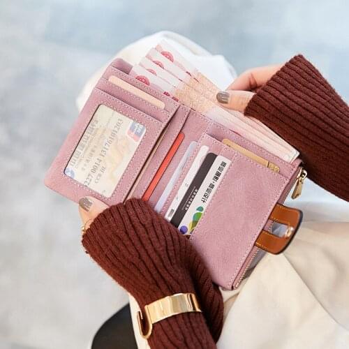 Brand Wallet Womens Purse student fold Wallets Pocket Clutch Hasp Wallet Korean Female Short Coin Burse Money Bag Card Holder