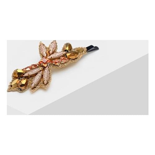 Amorita boutique Handmade beaded jewelry exquisite leaf shape nationality wind hair card